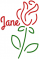 Jane, FLOWER, ROSE, FIRST NAMES, TEXT