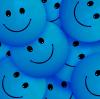 CARTOON SMILEY BACKGROUND, BLUE, SMILES