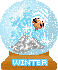 Winter doll snow globe