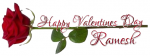 HAPPY VALENTINES DAY.. RAMESH, ROSE, HOLIDAYS, TEXT