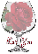 LOVE YOU, GLITTER, ROSE, WINE GLASS, TEXT