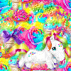 Rainbow Unicorn Treats Seamless Background