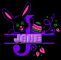 Cute bunny and eggs purple - Jane