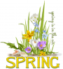 SPRING IS IN THE AIR THIS MORNING, FLOWERS, SEASONAL, TEXT