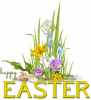 Happy Easter, FLOWERS, SEASONAL, HOLIDAYS, TEXT
