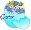 EASTER, EGG, FLOWERS, HOLIDAYS, TEXT