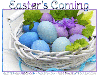 EASTER'S COMING, HOLIDAYS, EGG, PASTELS, TEXT