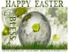 HAPPY EASTER & GOD BLESS, HOLIDAYS, DAISIES, TEXT