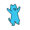 blue cat dancing