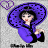Lady with purple parasol - J