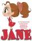 JANE, TOONS, CUTE, GIRL, TEXT