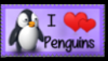 I love Penguins stamp