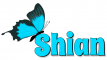 Shian, TURQUOISE, BUTTERFLY, TEXT
