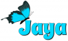JAYA, BUTTERFLY NAMES, TURQUOISE, TEXT