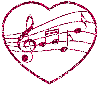 heart with musical notes