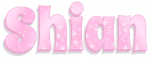 SHIAN, PINK, SPARKLY, TEXT