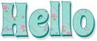 Hello, PASTEL GREEN, ROSE, TEXT