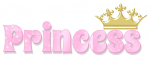 PRINCESS, PINK, SPARKLY, TEXT, CROWN