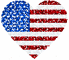 heart with colors of American flag