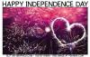 NON-ANIMATED-HAPPY INDEPENDENCE DAY, HOLIDAYS, FIREWORKS, TEXT