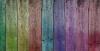 RAINBOW COLORED WOODEN FENCE