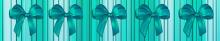 TURQUOISE & AQUA STRIPED BANNER WITH BOWS
