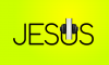 JESUS ON NEON LIME & YELLOW BACKGROUND