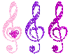 treble clefs and hearts