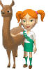 girl and llama
