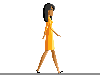 woman in the yellow dress