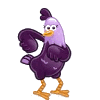 purple hen dancing