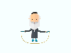 old man with skipping-rope