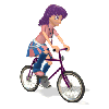 girl in bicycle