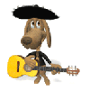 dog with guitar