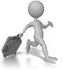 Stickman with suitcase