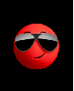 red smiley with sunglasses