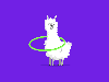 llama with hoop