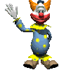 clown waving