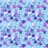 Blue Floral Seamless Background 