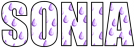 Sonia - purple raindrops