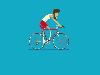 waving cyclist