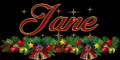 Sparkly Christmas Name - Jane