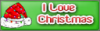 I love Christmas button
