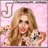 Blonde with flowers Sticker - J