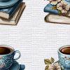 Seamelss teacup on books Background