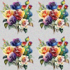 Seamless Colored Flowers Background