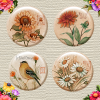 Seamless Nature Buttons Background