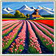 Field of tulips Stamp