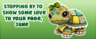 Cute Turtle showing love - Jane