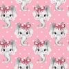 Cute, seamless, pink Elephant Background